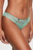 Victoria's Secret Parasail Green Ribbon Slot Cheeky Knickers