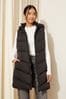Friends Like These Black Chevron Padded Hooded Gilet