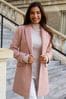 Friends Like These Pink Boucle Tailored Single Button Coat, Regular