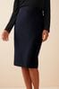 Friends Like These Navy Blue Petite Tailored Pencil Skirt, Petite