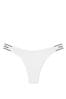 Victoria's Secret PINK Optic White Cotton Logo Scoop Thong Knickers