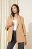 Friends Like These Camel Nude Edge to Edge Tailored Blazer