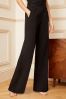 Love & Roses Tailored-Hose mit weitem Bein und hohem Bund, Regulär