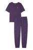 Victoria's Secret Valiant Purple Logo Pin Dot Long Cuffed Pyjamas