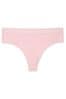 Victoria's Secret Pretty Blossom Pink Logo High Leg Wide Side Thong Knickers