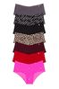 Victoria's Secret Black/Pink/Red/Leopard/Grey Cheeky No Show Knickers Multipack, Cheeky