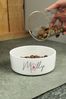 Personalised Paw Print Ceramic Dog Bowl by PMC
