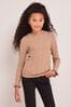 Lipsy Camel Cable Military Jumper