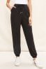 Friends Like These Black Tie Front Woven Cuffed Joggers, Regular
