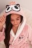 Lipsy Pink Fleece Embroidered Dressing Gown