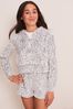Lipsy Kurzer, zweiteiliger Fleece-Pyjama