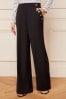 Love & Roses Black Military Button Wide Leg Trousers