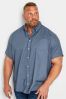 BadRhino Big & Tall Blue Short Sleeve Oxford Shirt