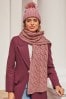Lipsy Pink Cosy Oversize Cable Knit Scarf