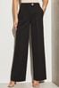 Lipsy Black Relaxed Wide Leg Tailored Trousers, Regular