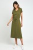 Threadbare Green Cotton Jersey Midi Dress