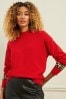 Love & Roses Red Cosy Knitted Jumper, Regular