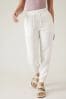 Athleta White Retreat Linen Joggers