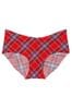 Victoria's Secret Lipstick Red Beautiful Tartan Smooth Hipster Knickers, Hipster