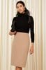 Friends Like These Camel Tailored Pencil Skirt, Regular