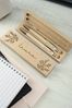 Personalised Floral Wooden Pen & Pencil Box Set by PMC