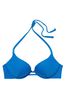 Victoria's Secret Shocking Blue Fishnet Add 2 Cups Push Up Swim Bikini Top, Add 2 Cups Push Up
