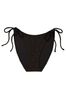 Victoria's Secret Pink Pure Black Tie Side Bikini Bottom, Tie Side