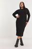 Simply Be Textured Long Sleeve Dress