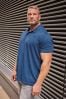 BadRhino Big & Tall Blue Washed Jersey Polo Shirt