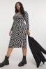 Simply Be Black Supersoft Wrap Midi Dress