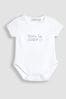 JoJo Maman Bébé White Born in 2024 Embroidered Bodysuit