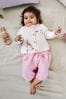 JoJo Maman Bébé Pink 2-Piece Peter Rabbit Pretty Sunsuit & Headband Set