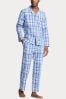Polo Ralph Lauren Karierter Pyjama aus Baumwolle, Blau