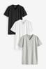 Polo Ralph Lauren T-Shirts mit V-Ausschnitt im 3er-Pack, Grau/Weiß