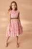 Pink Printed Cotton Prom Dress (3-12yrs)
