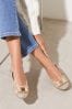 Lipsy Gold Wide Fit Flat Bow Ballet Pumps, Wide Fit