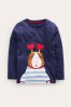 Boden Blue Guinea Pig Logo Top