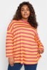 Yours Curve Pink Limited Fashion Throw On Stripe Top