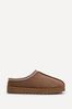 Linzi Brown Tana Faux Suede Slip-On Slippers With Aztec Detail