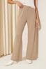 Friends Like These Beige Soft Touch Wide Leg Jersey Trousers