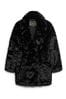 Superdry Black Vintage Mid Faux Fur Coat