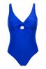 Pour Moi Blue Underwired Bow Front Tummy Control Swimsuit