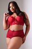 Yours Curve Red Beau Longline Padded Bra