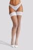 Ann Summers White Lace Top Fishnet Hold Ups