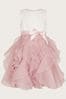 Monsoon Pink White Lace Cancan Ruffle Dress