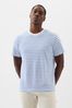 Gap White Cotton Everyday Soft Stripe T-Shirt