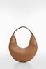 Mango Brown Leather Effect Shoulder Bag