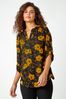 Roman Yellow Floral Print Jersey Tunics
