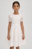 Reiss Ivory Emelie Junior Lace Puff Sleeve Dress, Junior