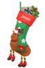 Personalised Green 3D Animated Reindeer Christmas Stocking by Dibor